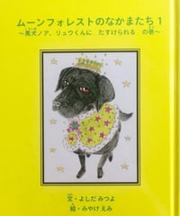 絵本「ムーンフォレストのなかまたち１～黒犬ノア、リュウくんに　たすけられる　の巻」（文・よしだみつよ／絵・みやけえみ）