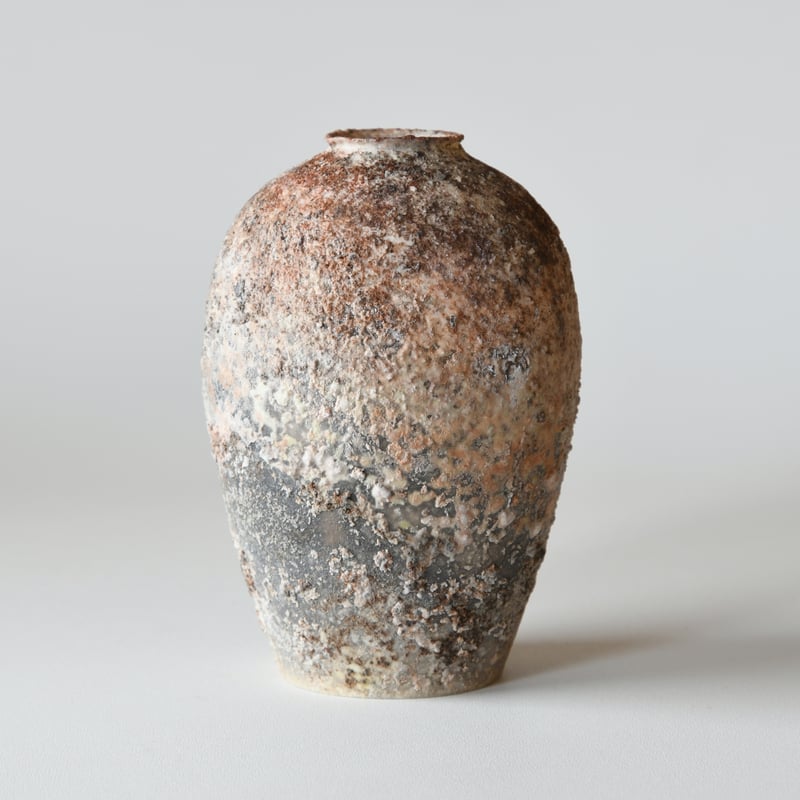 陶器　窯変三方花器 松韻窯＿花器うずくまる01.jpg
