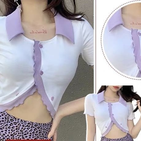 Collared ボタンダウン Top