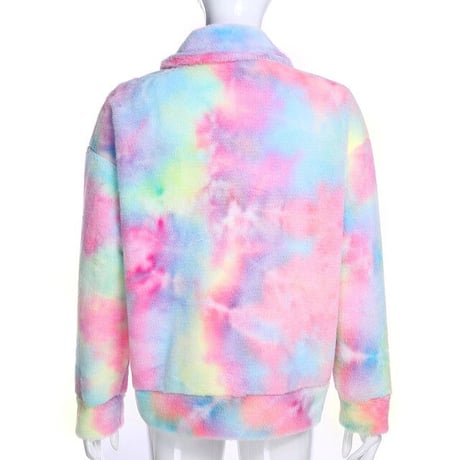 Rainbow Faux Fur Jacket