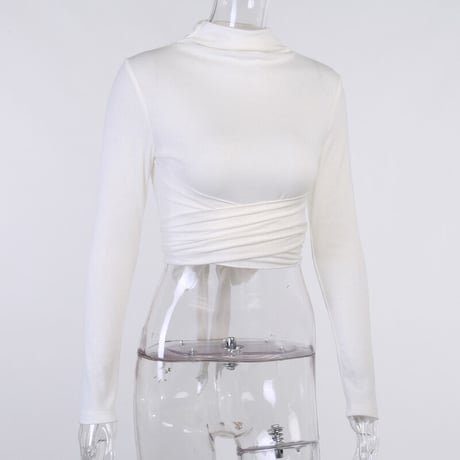 ハイネック バックリボン Top