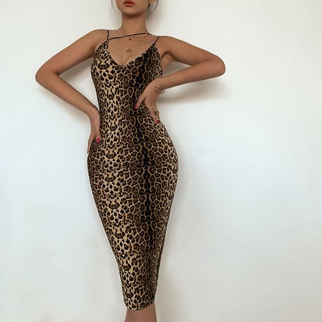 2色 Animal Pattern Dress