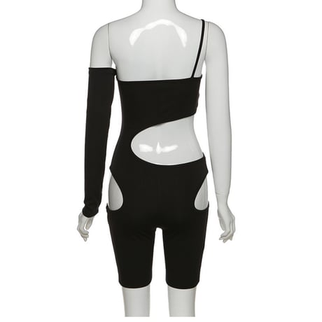 セクシー ランダムカット ボディスーツ
