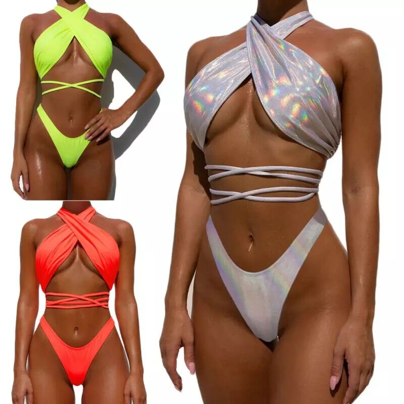 SVビキニ スイムスーツ（モノキニ） 3色 ホルター ビキニ | PLASTIC BUNNY