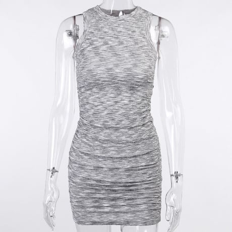 2色 No-Sleeve Dress One-piece
