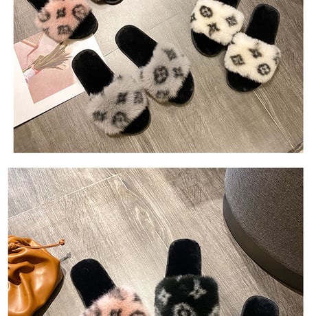 4色 Fluffy Flower Slide