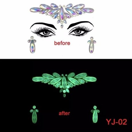 12種類 発光 フェイスシール