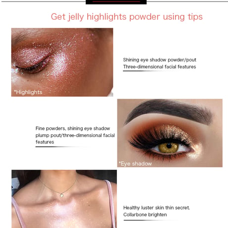 8色 Glitter Glow Cream アイシャドウ ハイライター