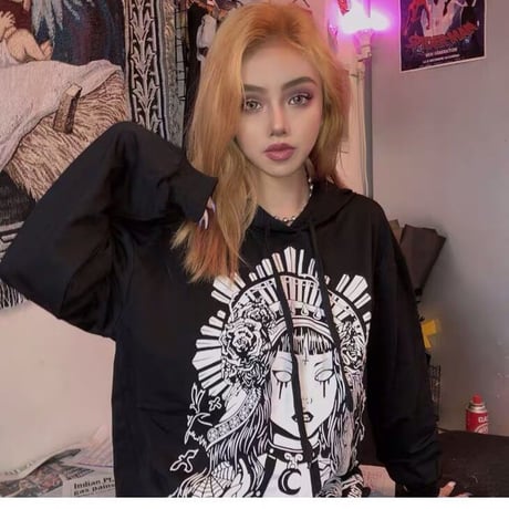 Graphic Print Hoodie パーカー