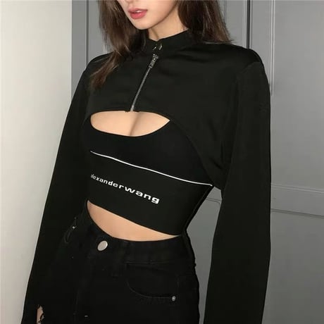 Zipper Crop Top