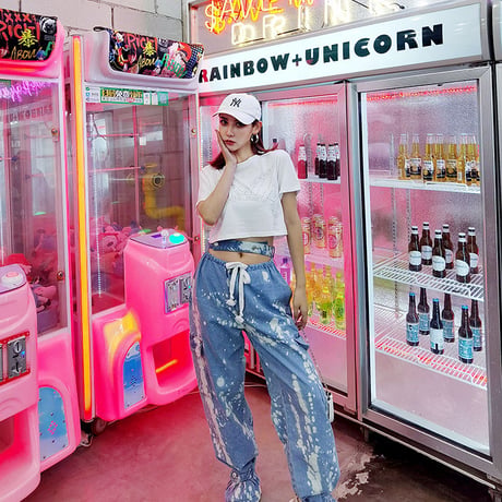 Painted Denim Pants