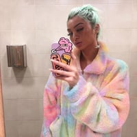 Rainbow Faux Fur Jacket