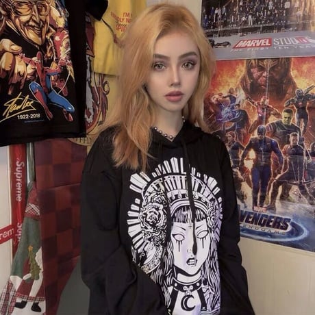 Graphic Print Hoodie パーカー
