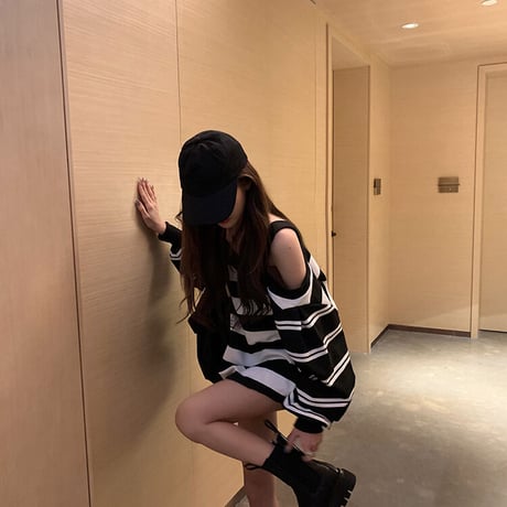 Black & White Stripe Knit Sweater