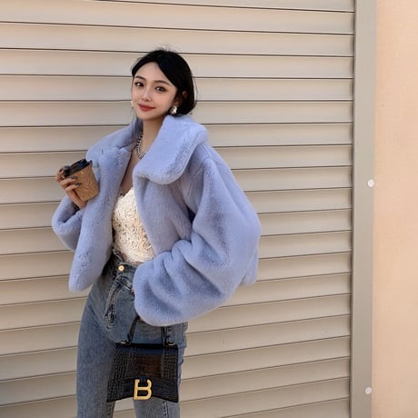 ブルー ファージャケット