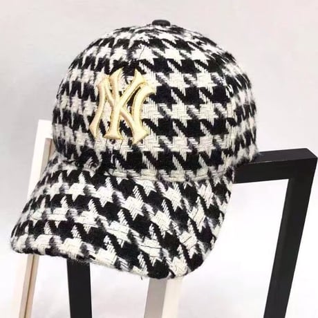 NY 千鳥格子 ダッドハット