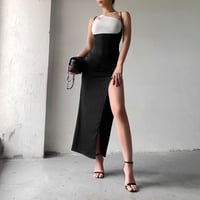 Side Slit ロングドレス ワンピース