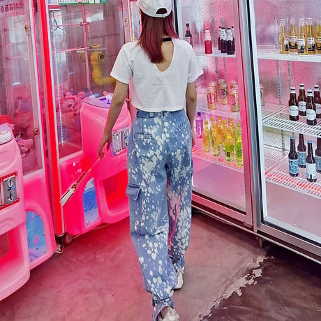Painted Denim Pants