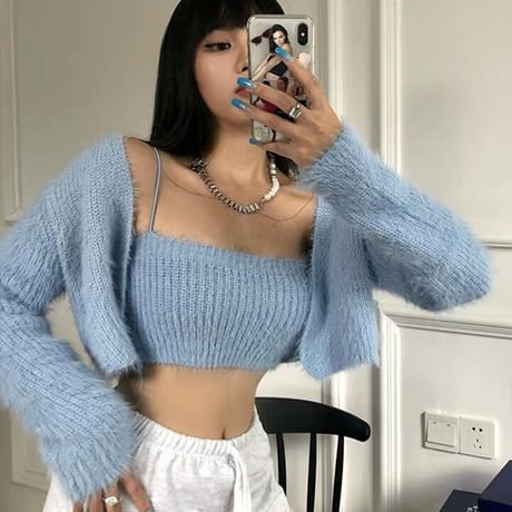 Sky Blue ニット セット