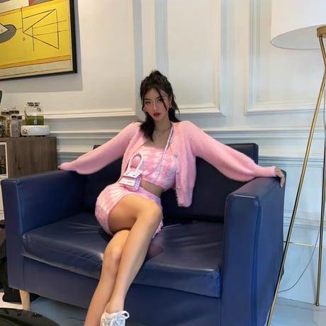 Pinky knit Two-Piece 上下セット