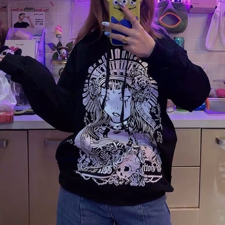 Graphic Print Hoodie パーカー