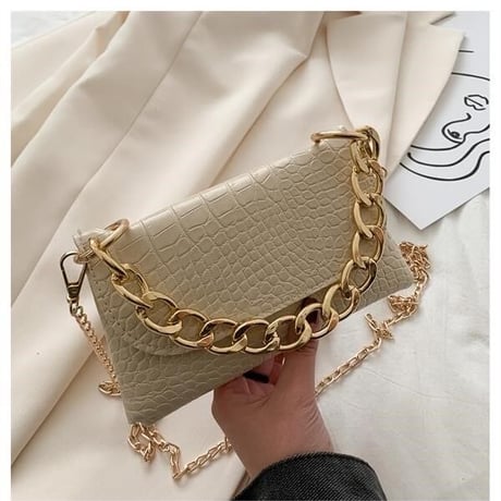 4色 Double Gold Chain バッグ