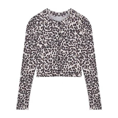 Leopard ボタンダウン Top