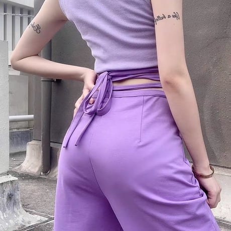 Lace Up Purple パンツ