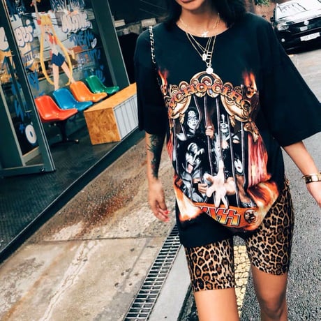 Leopard バイカーパンツ