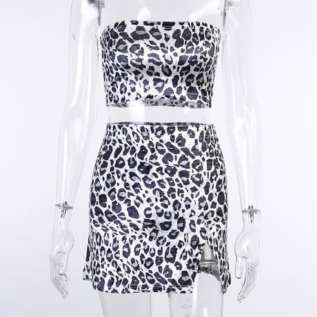 Leopard Top Skirt Sets