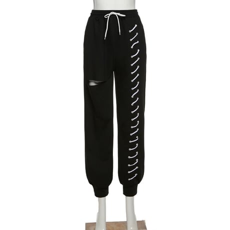2色 Lace up cut パンツ