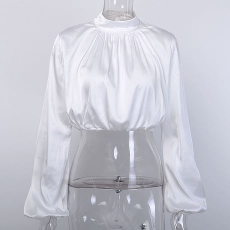 2色 Balloon High-Neck Top