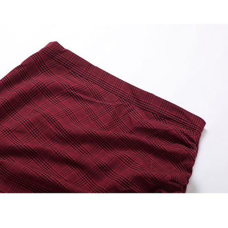 アシンメトリー Plaid スカート