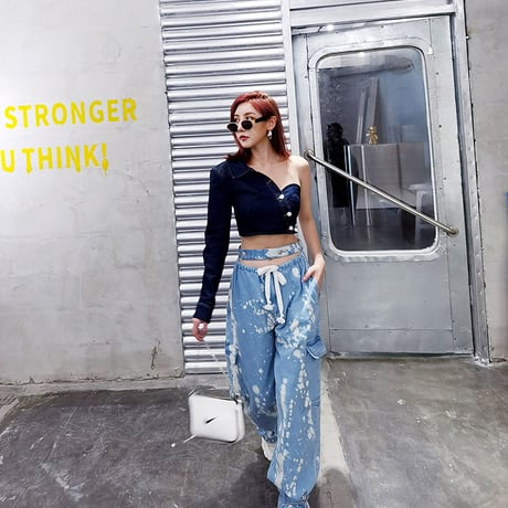 Painted Denim Pants