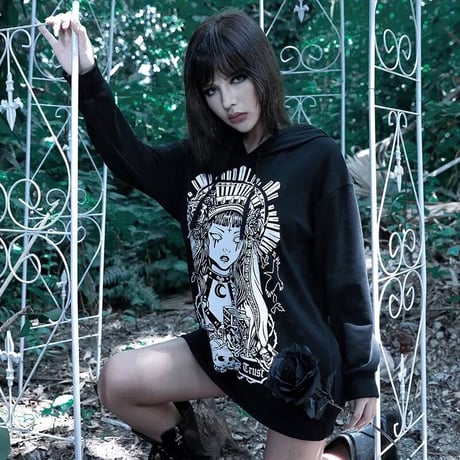 Graphic Print Hoodie パーカー