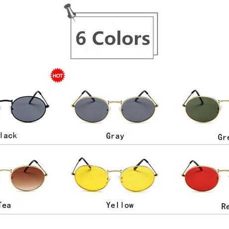 6色 レトロ ラウンド サングラス UNISEX