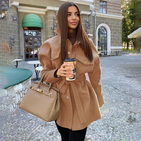 3色 Stylish Trench Coat