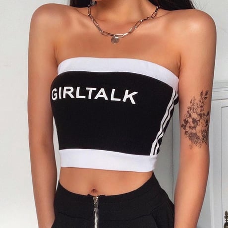GIRL TALK リブニット Top