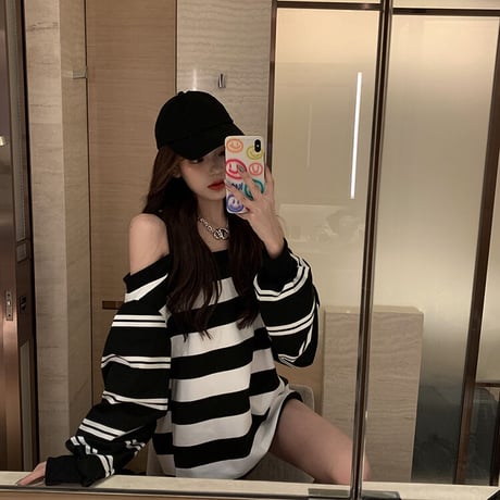 Black & White Stripe Knit Sweater