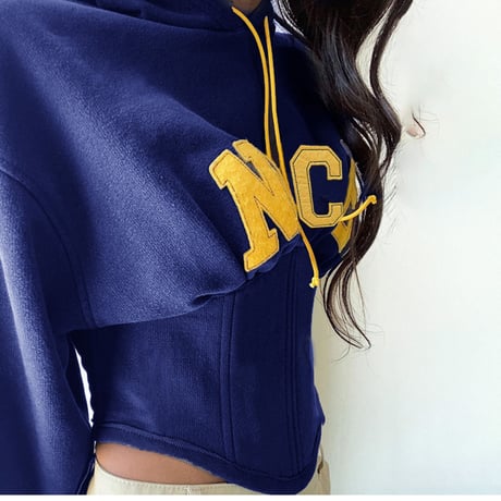 コルセット風  パーカー Hoodie