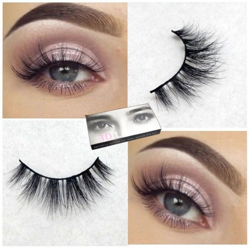 つけまつ毛 クロスタイプ 黒 フェイクミンク 3D ブラック ぱっちり