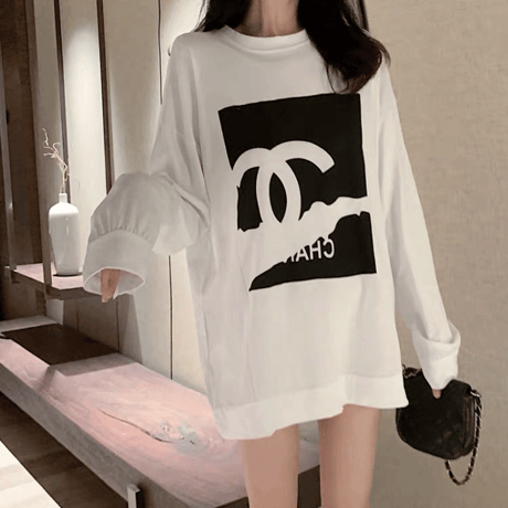 2色 UNISEX Front Print Top 男女兼用