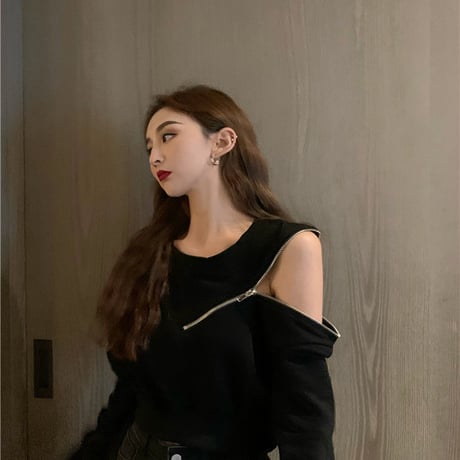 2色 Zipper Style Top