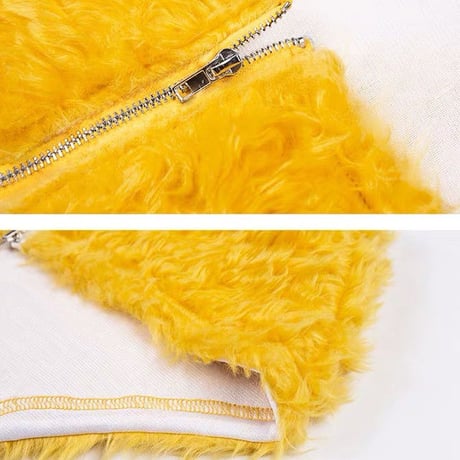 2色 FAUX  FUR ホルターネック