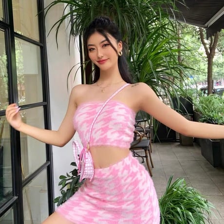 Pinky knit Two-Piece 上下セット