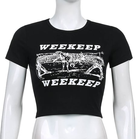 2色 Graphic Cropped  Tee