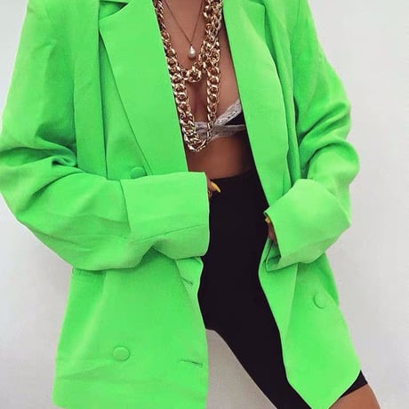 Lime ロングブレザー ジャケット