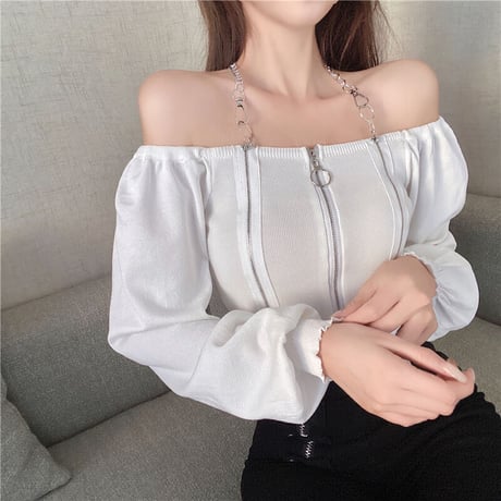 2色 チェーンホルター Top