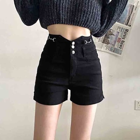 ハイウエスト ショートパンツ