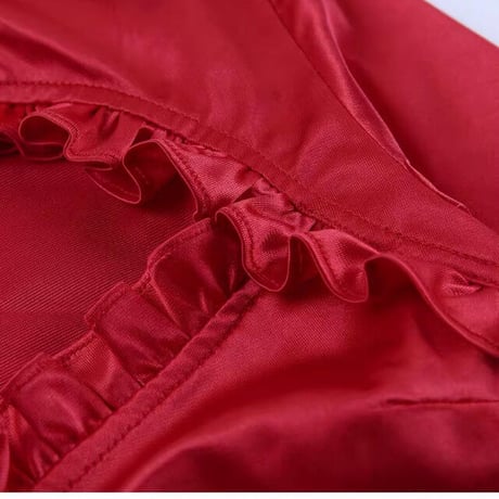 2色 Mini Frill Cut out Top